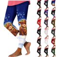 thumbnail image 1 of Ninixx Womens Christmas Funny Printed Leggings High Waisted Stretch Full Length Yoga Pants Holiday Casual Workout Pants, 1 of 8
