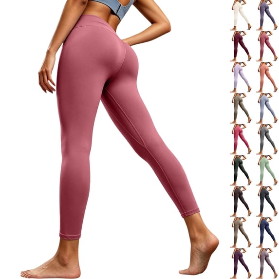 Ninixx Womens High Waisted Yoga Leggings Tummy Control Butt Lifting Workout Pants Running Tights
