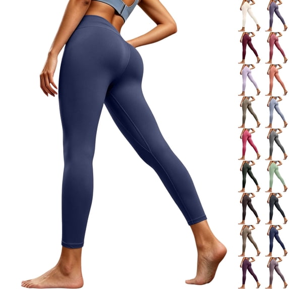 Ninixx Womens High Waisted Yoga Leggings Tummy Control Butt Lifting Workout Pants Running Tights