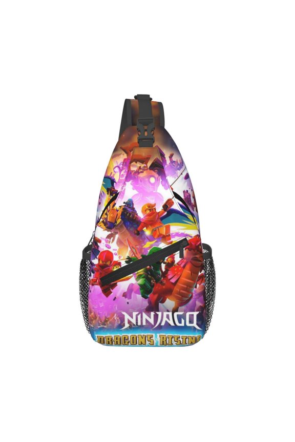 Ninj-,Ag0 Sling Backpack Cartoon Crossbody Bag Travel Hiking Backpack Crossbody Chest Bag Men Women Shoulder Bag