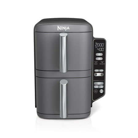 Ninja 10 qt 2-Basket Air Fryer, Black - Automatic Shutoff