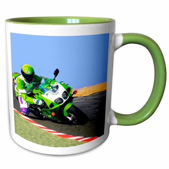 3drose, Ninja, 11oz Two-tone Green Mug