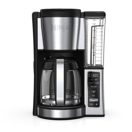 Ninja 12-Cup Programmable Coffee Brewer, 2 Brew Styles, Adjustable Warm Plate, 60oz Water Reservoir, Black/Stainless Steel, CE250