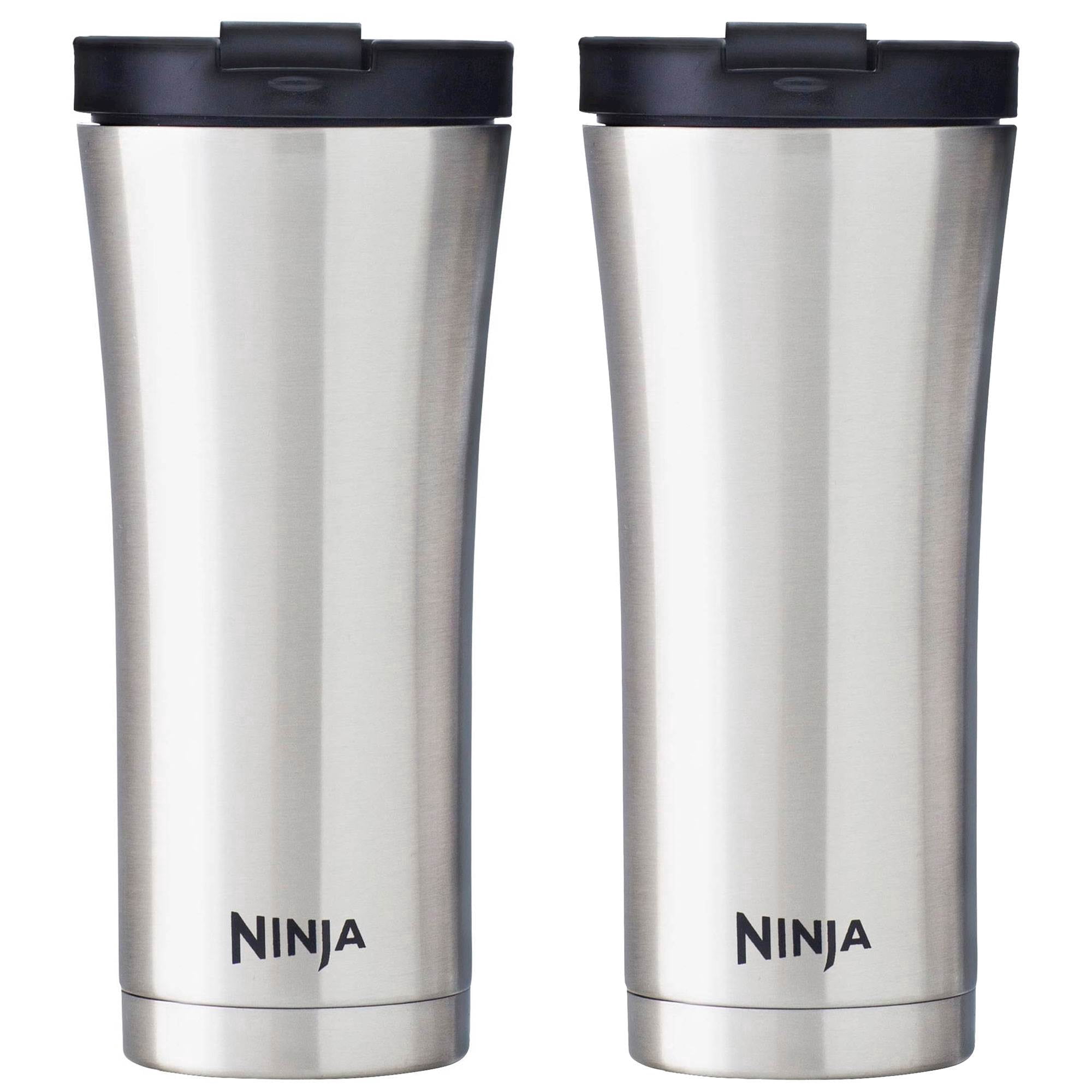 Ninja 16 Oz Stainless Steel Double Walled Hot & Cold Coffee Travel Mug ...