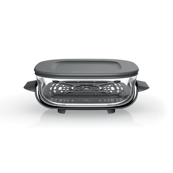 Ninja 2.5-Qt CleanCrisp Glassware Container, Compatible with Ninja Crispi Portable Cooking System, Microwave, Freezer and Dishwasher Safe, Glass Cooking Surface, Storage Lid