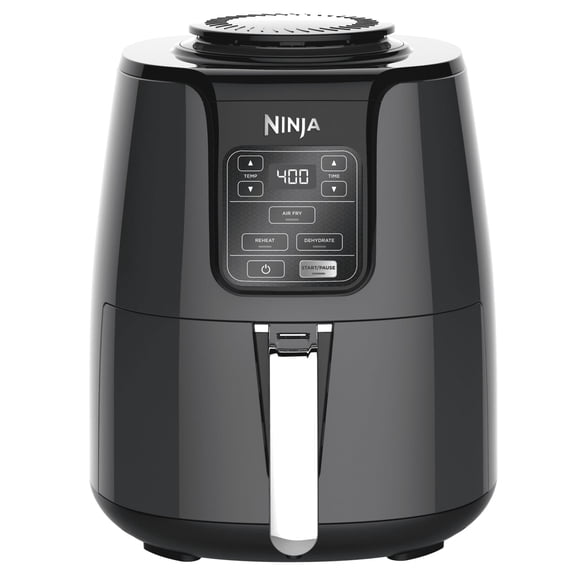 Ninja 4-Qt Air Fryer, 3 Functions, Air Fry, Reheat, and Dehydrate, Dishwasher Safe, Non-Stick, AF100WM Black