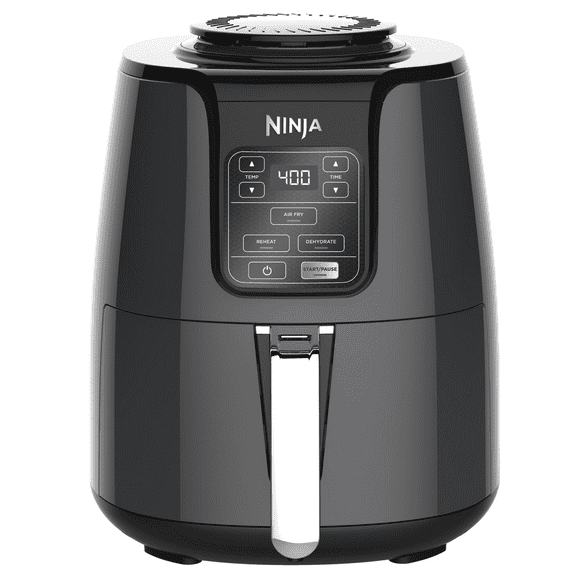 Ninja 4 Qt Air Fryer, Nonstick Basket with Crisper Plate, 1550 Watts, Black, AF100WM