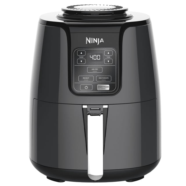 Ninja 4-Qt Air Fryer, 3 Functions, Air Fry, Reheat, and Dehydrate, Dishwasher Safe, Non-Stick, AF100WM Black