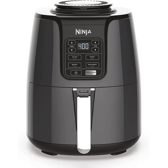 Ninja 4-Quart Air Fryer that Healthier Frying, Quick Meal, Dishwasher Safe, Gloss Finish, Black/Grey