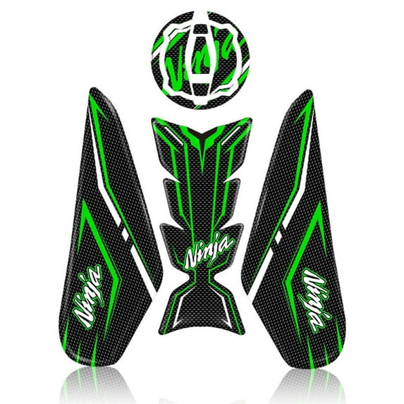 For Ninja 400 Gas Tank Pad Motorcycle Traction Pad Side Fuel Knee Grip Decal Cap Tank PAD 5D Carbon Sportbike Oil Gas Protector Fibre Sticker Fuel Tank Stickers Anti Slip Motorbike