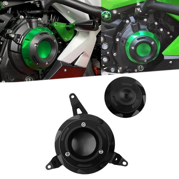 For Ninja 500 ninja 500 2024 2025 2026 accessories CNC engine protection anti-fall side cover motorcycle engine stator guard side guard protective shell (green)