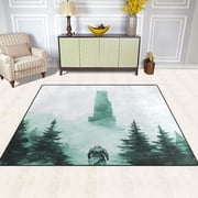 Ninja 80x58 Extra Large Plush Memory Foam Rug, Soft, Absorbent, Non Slip