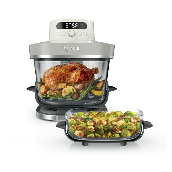 Ninja Crispi Pro 6-in-1 Glass Air Fryer, 6-Qt & 2.5-Qt Glass Containers with Lids, 6 Functions, Air Fry, Bake, Dishwasher Safe, AS101LG Dove