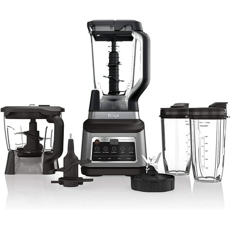 Ninja - Professional Plus Kitchen System with Auto-iQ & (2) 24oz Single-Serve Cups - Black/Stainless Steel