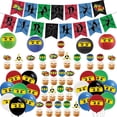 thumbnail image 1 of Ninja Birthday Party Supplies Decorations - Ninja Happy Birthday Banner 24 Cupcake Toppers Ninja Balloons Stickers for Boys Ninja Warrior Themed Birthday, 1 of 6
