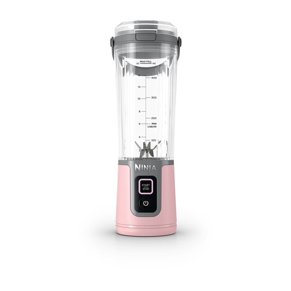 Ninja Blast Portable Personal 18 Oz Blender w/ Leak Proof Lid & Easy Sip Spout, Rechargeable Base, BC150PK Pink