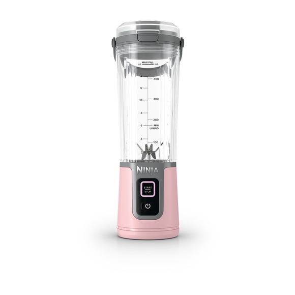 Ninja Blast Portable Personal 18 Oz Blender w/ Leak Proof Lid & Easy Sip Spout, Rechargeable Base, BC150PK Pink