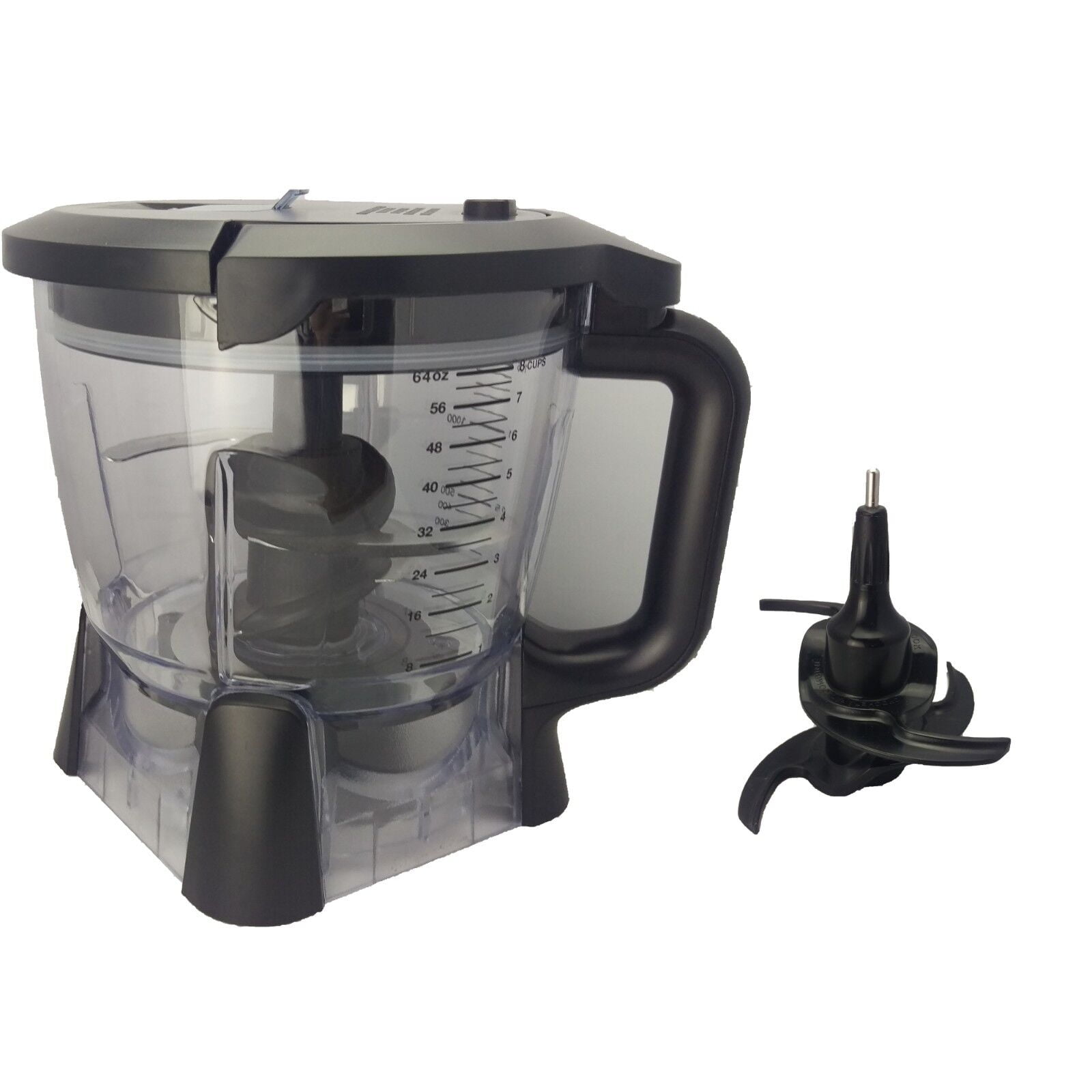 Ninja Blender 64oz Food Processor Bowl Attachment CUP N Lid, Blade BL682  Black