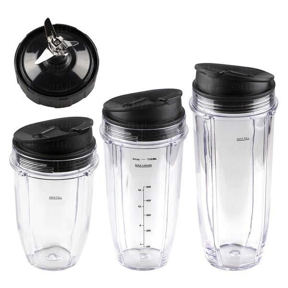 Ninja Blender Pitchers With Sip and Seal Lid, Plastic, Clear, 18 24 32 oz Cups