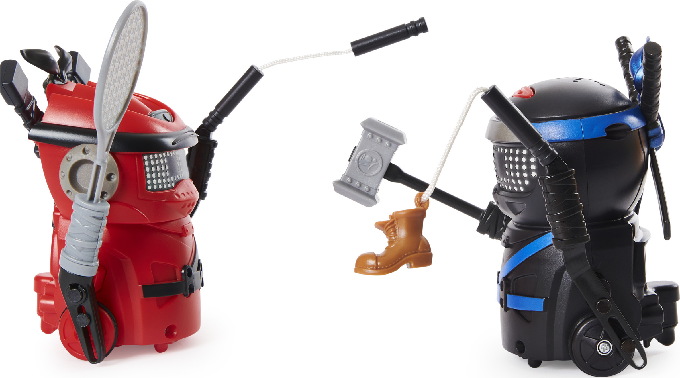 Ninja Bots 2-Pack, Hilarious Battling Robots (Red/Black) with 6 Weapons and Over 100 Sounds and Movements - image 1 of 9