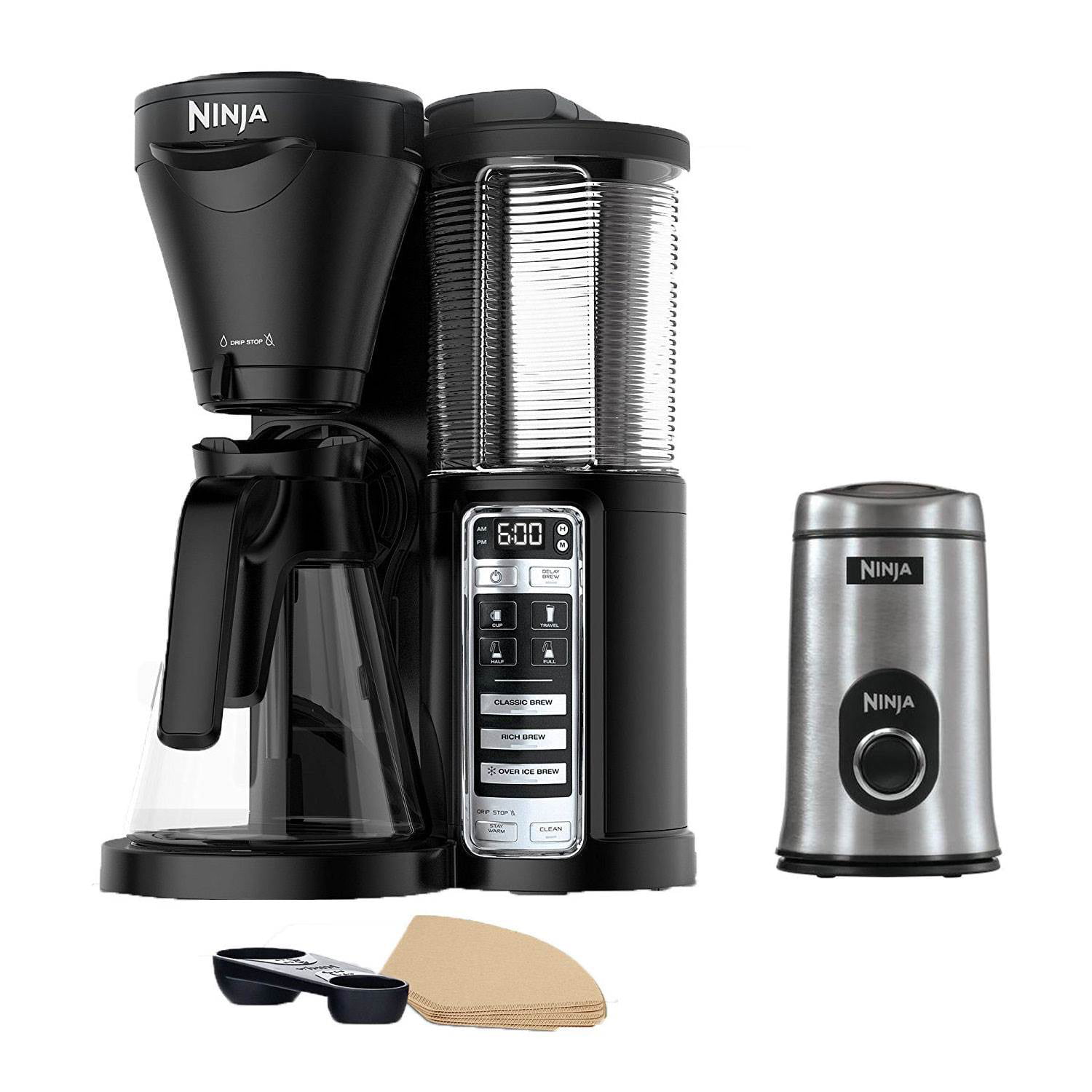 Ninja CF020 One Touch Auto-iQ Coffee Brewer Machine with Coffee