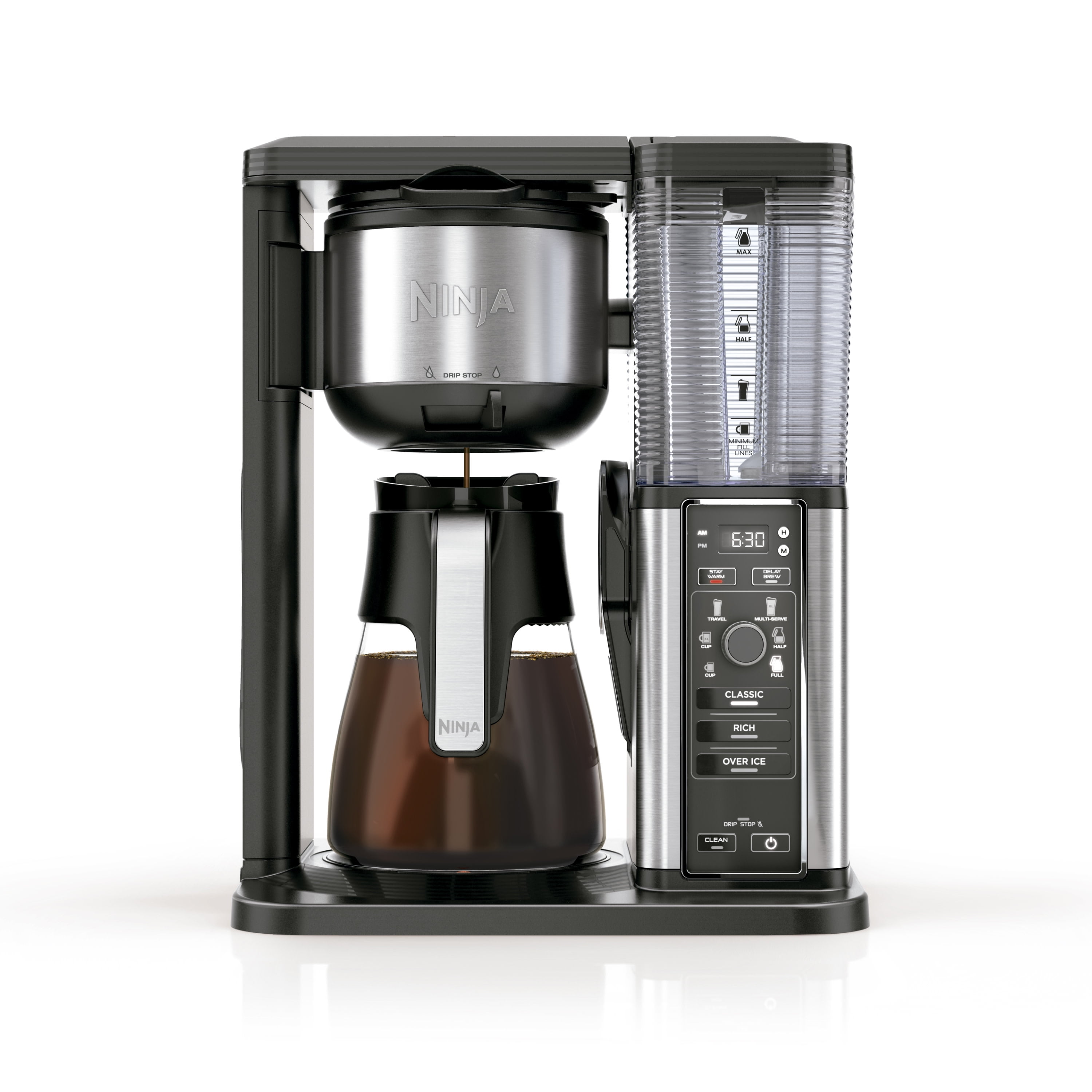 Ninja 10 Cup Drip Coffee Maker, Hot & Iced Coffee, Stainless, Glass Carafe, CM300