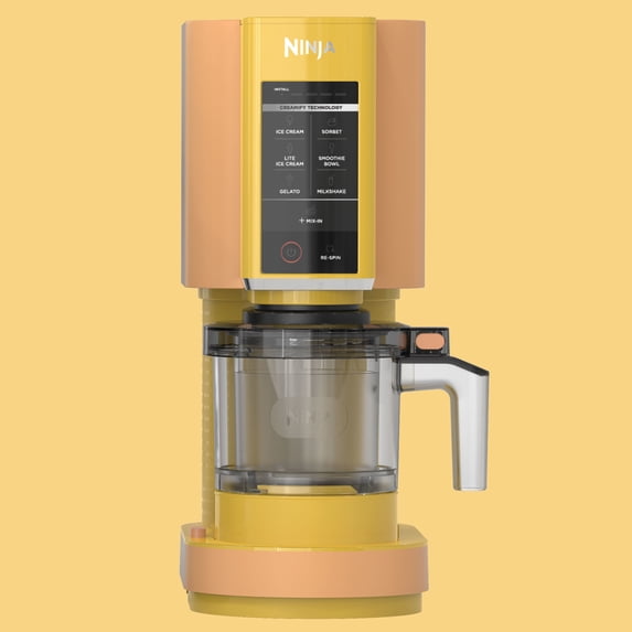 Ninja CREAMi, Ice Cream, Gelato, Milkshake, Sorbet, Smoothie Bowl, and Lite Ice Cream Maker, 7 One-Touch Programs, Apricot Orange
