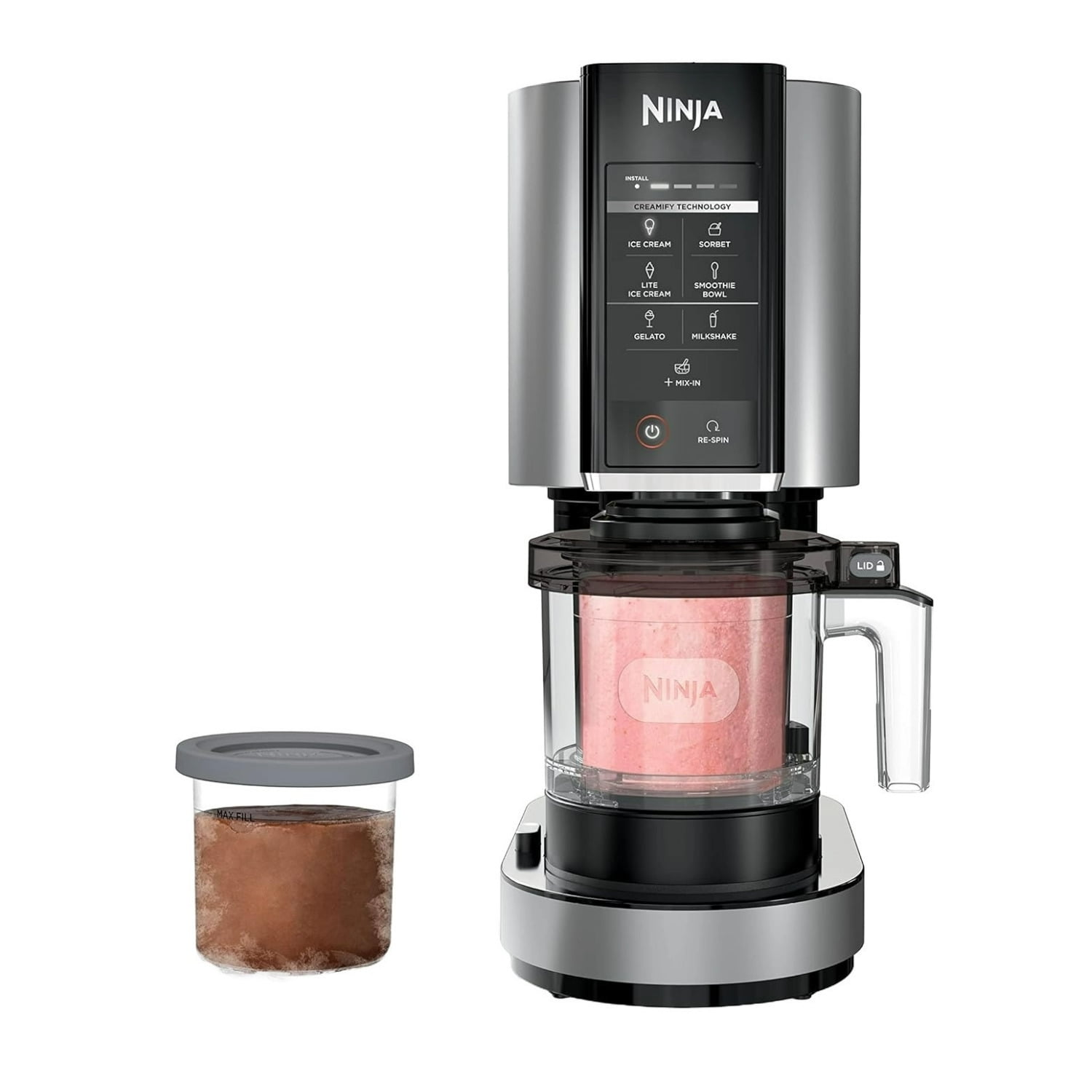 Ninja NC301 CREAMi Creamery Machine 7 Programs Ice Cream Gelato Milkshake Sorbet Smoothie Maker Silver Walmart