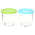 thumbnail image 1 of Ninja CREAMi Pints with Storage Lids, 2-Pack, 16 oz Each, for NC299 & NC300 Series Ice Cream Makers, Lime & Aqua Lids, 1 of 16