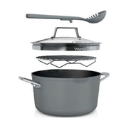 Ninja CW202GY Foodi NeverStick PossiblePot Premium Set 7-Quart Pot Sea Salt Grey