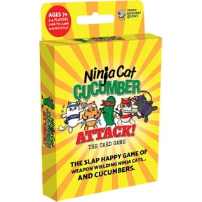 Ninja Cat Cucumber Attack Family Card Game for Ages 7 and up, from Asmodee