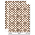 thumbnail image 1 of Ninja Cat Shinobi Neko 200+ Round Stickers - Brown - Matte Finish - 0.50" Size, 1 of 3