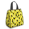 thumbnail image 1 of Ninja Cat Yellow Pattern Insulated Lunch Bag for Women Men, Large Portable Soft Cooler Tote, Thermal Food Storage Bag with Pearl Cotton, 8.66L, 8.75"x5.75"x9.5", 1 of 6