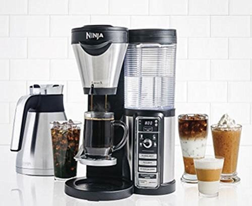 Ninja Specialty Coffee Maker with Glass Carafe Programmable 1.56 quart 10  Cups Multi serve Frother Black Stainless Steel Glass Carafe - Office Depot