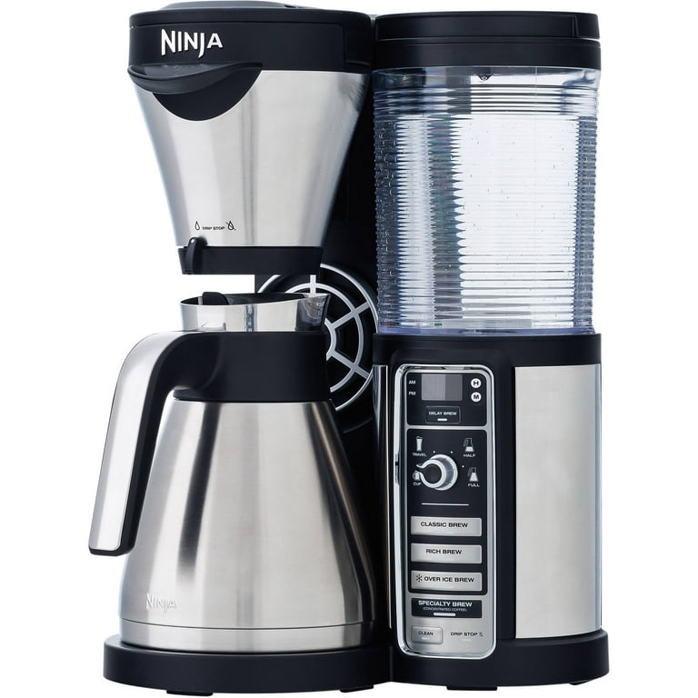 Ninja Hot and Cold Brewed System Auto-iQ Tea and Coffee Maker with 6 Brew Sizes 5 Brew Styles Frother Coffee Tea Baskets with Glass Carafe