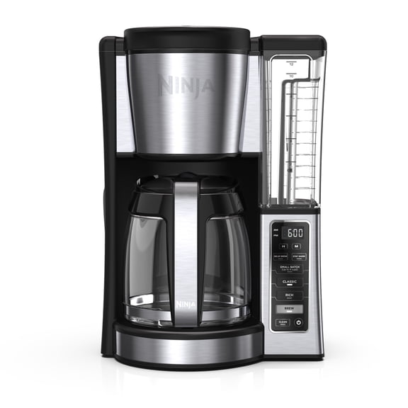 Ninja Coffee Maker, 12-Cup Coffee Brewer with Permanent Filter, 2 Brew Styles Classic & Rich, Adjustable Warming Plate, CE251 Black/Stainless Steel