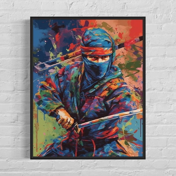 Ninja Colorful Abstract Photo Art Print Poster Wall Art Painting