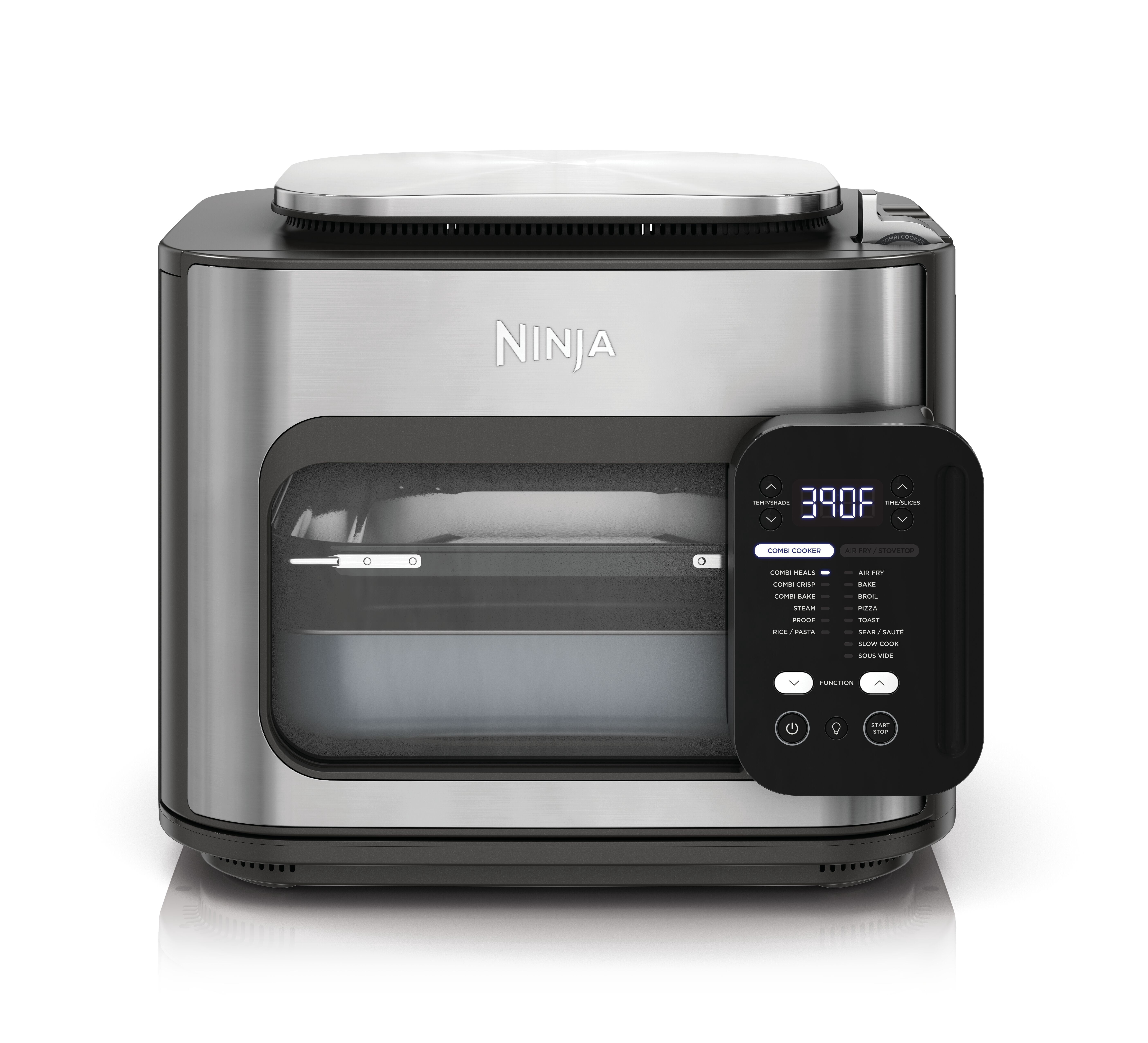Ninja Combi All-in-One Multi-Cooker, 14-in-1 Functions, Oven, Air Fryer, Bake, Slow Cook, 3 Accessories, Stainless Steel