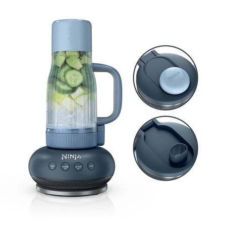 Ninja BlendBoss Blender, Personal Blender, Smoothies, Frozen Drinks, Travel Tumbler with LeakProof Lid and Chug Spout, Auto-iQ Technology, 1200PW, 26 Oz, DB301CY Cyberspace