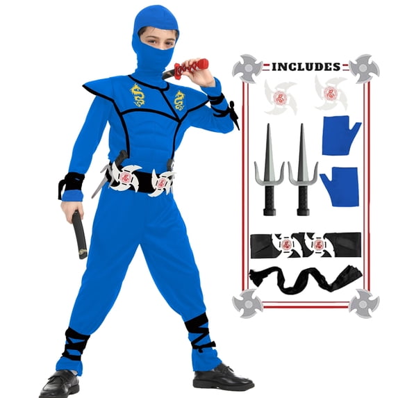 Ninja Costume Kids Ninja Muscle Costumes Boys Ninja Set Accessories Best Children Gift