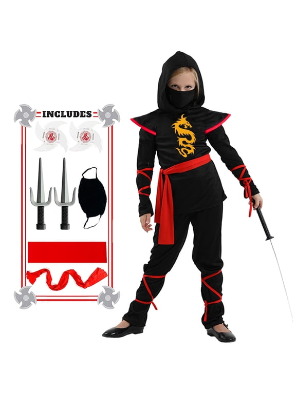 Ninja Costume Kids Ninja Muscle Costumes Girls Ninja Set Accessories Best Children Gift