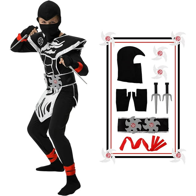 Ninja Costume for Boys Halloween Dress Up Party, Kids Ninja Costume