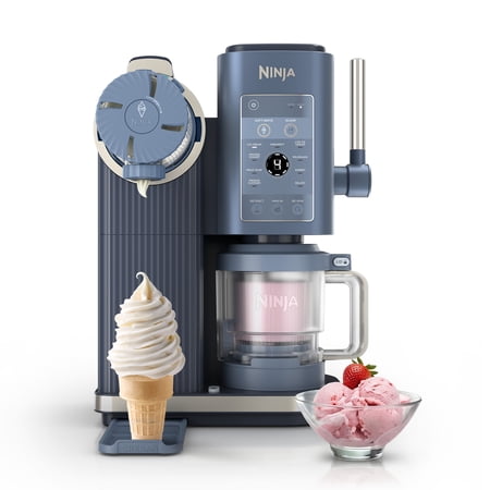 Ninja - CREAMi Scoop & Swirl Ice Cream & Soft Serve Maker, 13 One-Touch Programs - Navy