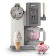 Ninja Creami Scoop & Swirl Ice Cream Maker, Scoopable & Soft Serve, 11 Programs, 2 16 Oz Pint Containers & Lids, NC700 Vanilla