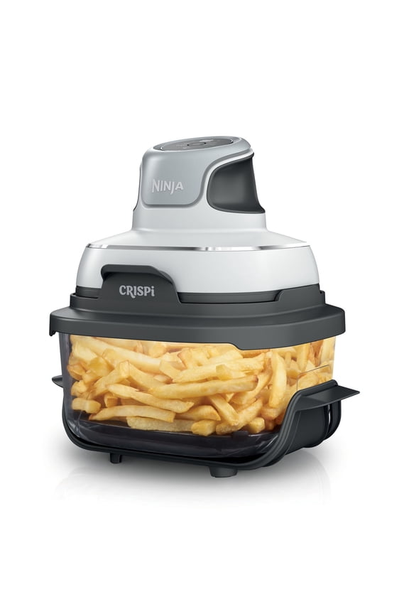 Crispi Glass Air Fryer 4-Qt, 3-in-1, Air Fry Recrisp, Portable, Dishwasher Safe, FN090 White