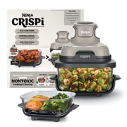 Ninja Crispi Glass Air Fryer 4-Qt, 4-in-1, Air Fry Bake Recrisp, Portable, Dishwasher Safe, FN101ST Stone