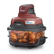 Ninja Crispi Glass Air Fryer 4-Qt, 3-in-1, Air Fry Recrisp, Portable, Dishwasher Safe, FN100RD Red