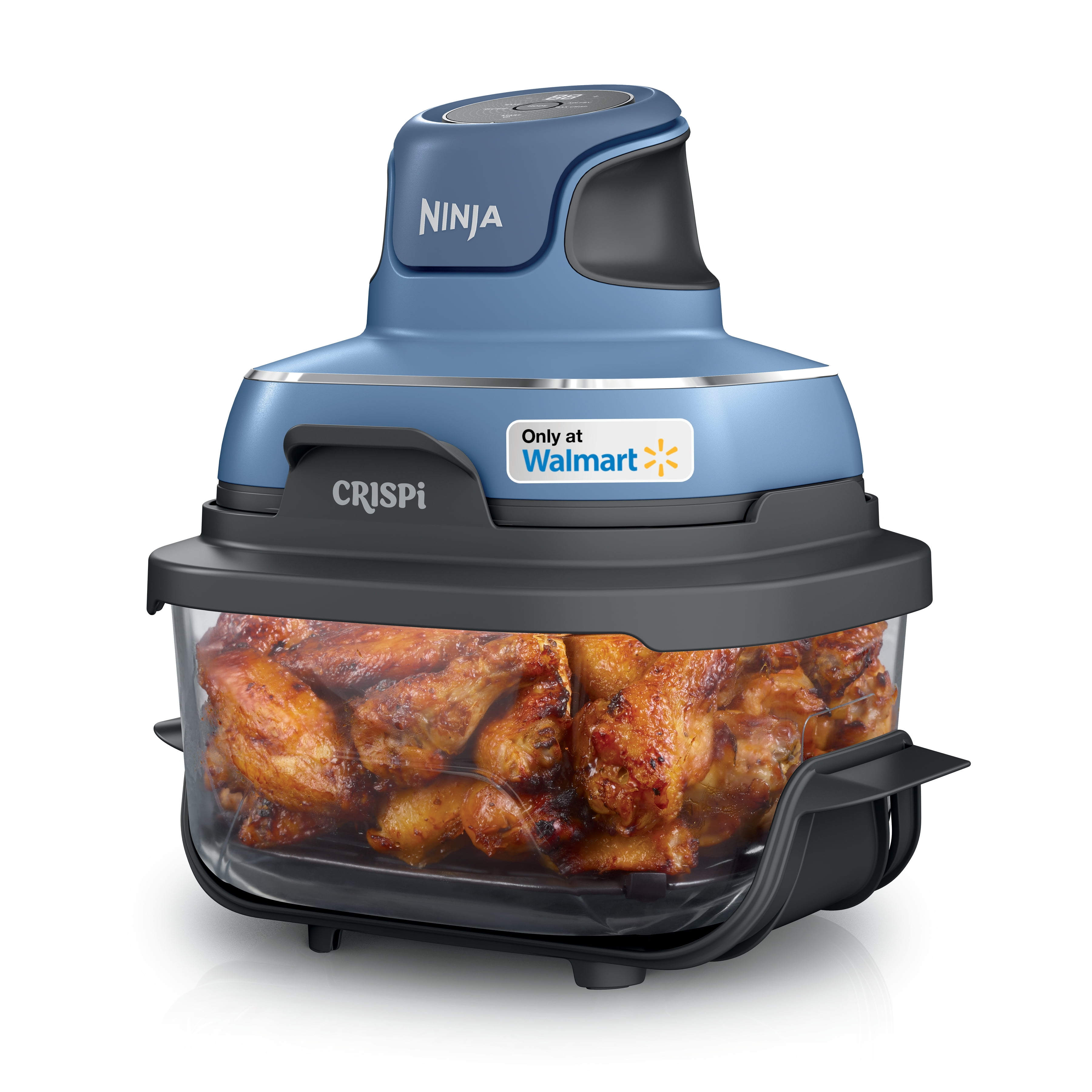 NINJA crispi 新品　未使用 Ninja, Air Fryer Glass Container, FN100ND Blue, 4-Qt & 5-Cup