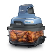 Ninja Crispi Glass Air Fryer 4-Qt, 3-in-1, Air Fry Recrisp, Portable, Dishwasher Safe, FN100ND Blue