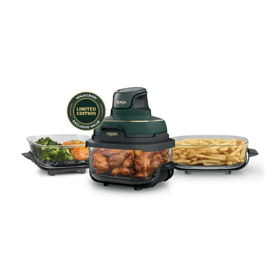Ninja Crispi 5-in-1 Portable Glass Air Fryer Cooking System FN103CO, Blue New